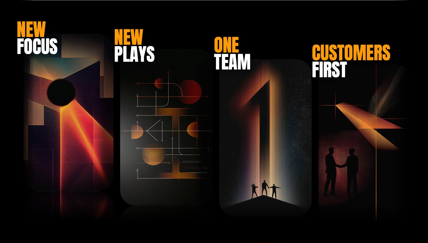 New focus, new plays, one team, customers first