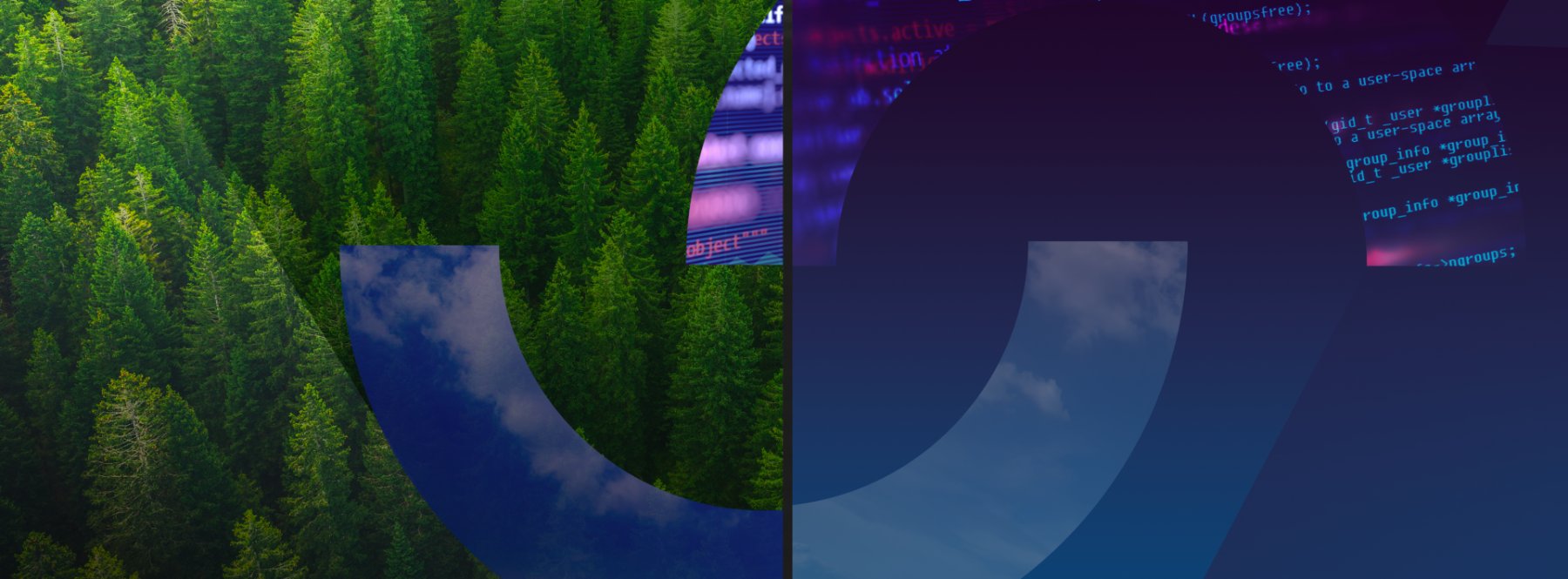 Forest meeting code, SustainableIT key visual